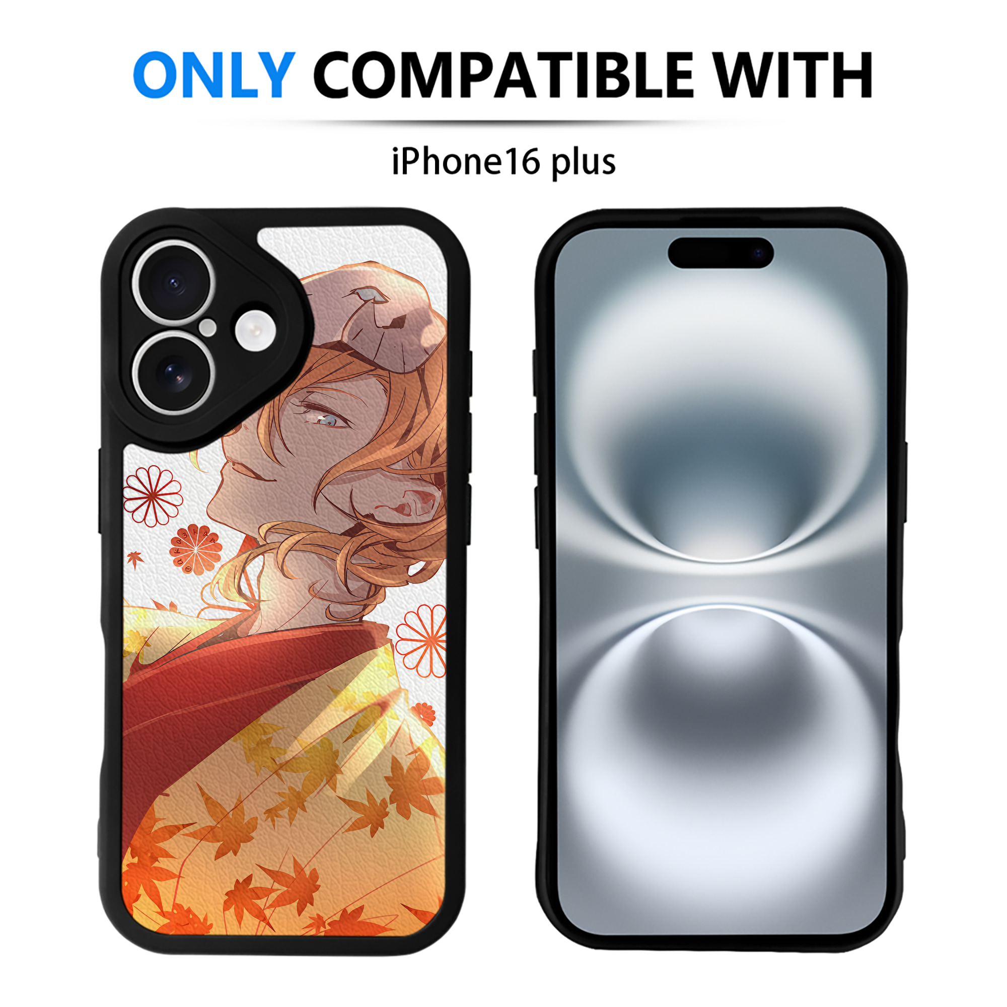 （画像用） 文豪ストレイドッグス Bungo Stray Dogs 【iPhone 16シリーズ対応】シリコンスマホケース（レザー調） 材質：シリコン
